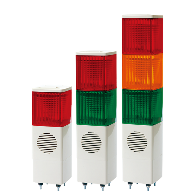 63291 SJDL-1-WS - COLUMNA CUADRADA CON SONIDO ROJA 120VAC