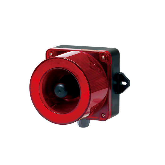 63608 QWCD35-110/220-R-LC - TORRETA CON 31SONIDOS 110/220VAC CONEXION CABLES ROJO