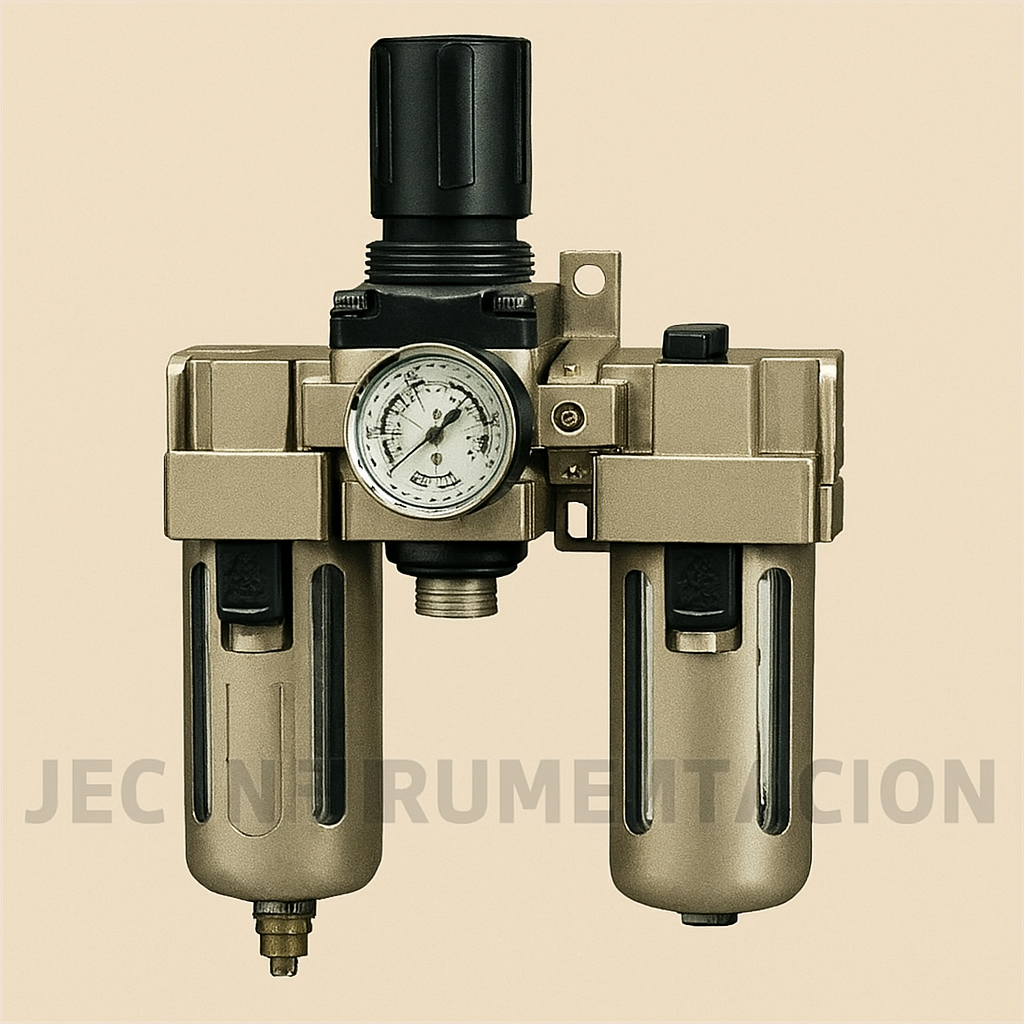 EIC2010-02 FILTRO REGULADOR LUBRICADOR 1/4 C/MANOMETRO DREN MANUAL 960 L/MIN 2 UNIDADES