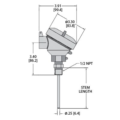 Cabezal de Conexión Watson McDaniel TJD-Z-04-U-W-P para Sensores de Temperatura
