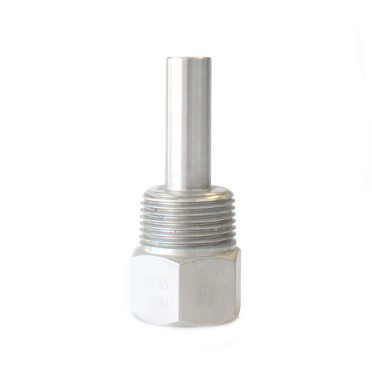 TBR2550-125 TERMOPOZO diametro interior 1/4"  X 1/2" rosca a proceso largo 2.5"  en acero inoxidable 304