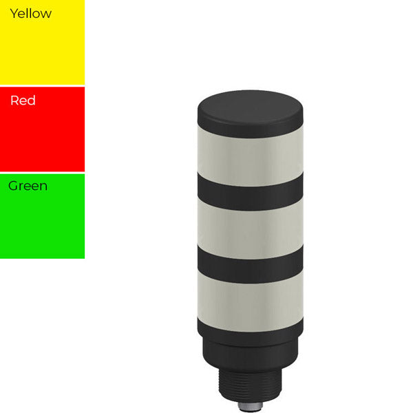 TL50GRYQ Torre de luz TL50: Indicador de 3 colores; Voltaje: 18-30 V CC; Clasificación ambiental: IP67; Entrada: Bimodal; Colores: Verde, Rojo y Amarillo; Conector QD integral M12 10268