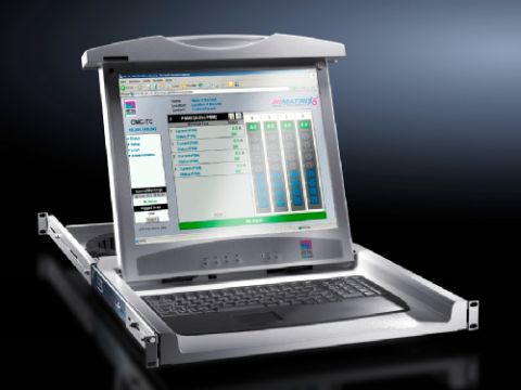 9055410 Unidad monitor-teclado con pantalla TFT de 17" y conector VGA/DVI
