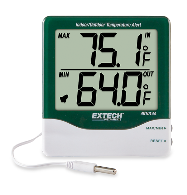 401014A TERMOMETRO DIGITAL INTERIOR EXTERIOR DIGITOS GRANDES -10+60 GRAD C / -50+70 GRAD C CON ALARMA
