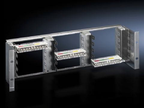 7050100 Unidad soporte de 3 UA para regletas LSA-Plus, máx. 150 pares