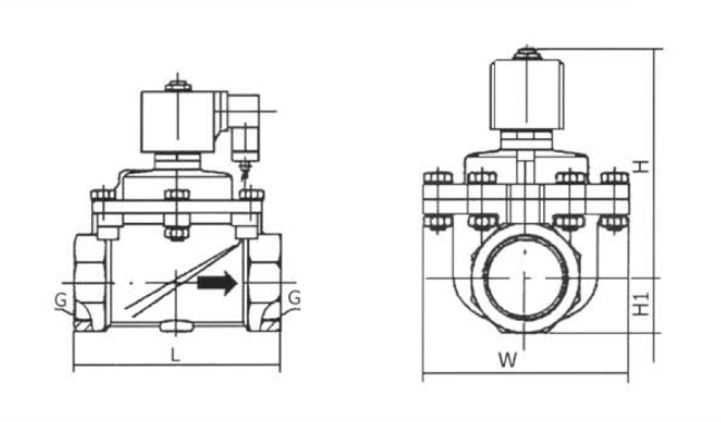 Válvula Solenoide DE WIT W210-50-NC-N-VT5, 2" NPT, 220VAC